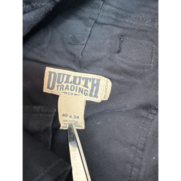 Duluth Trading Company Flex Fire Hose Black Cargo Work Pants Men’s Size 40x34 - Picture 5 of 6
